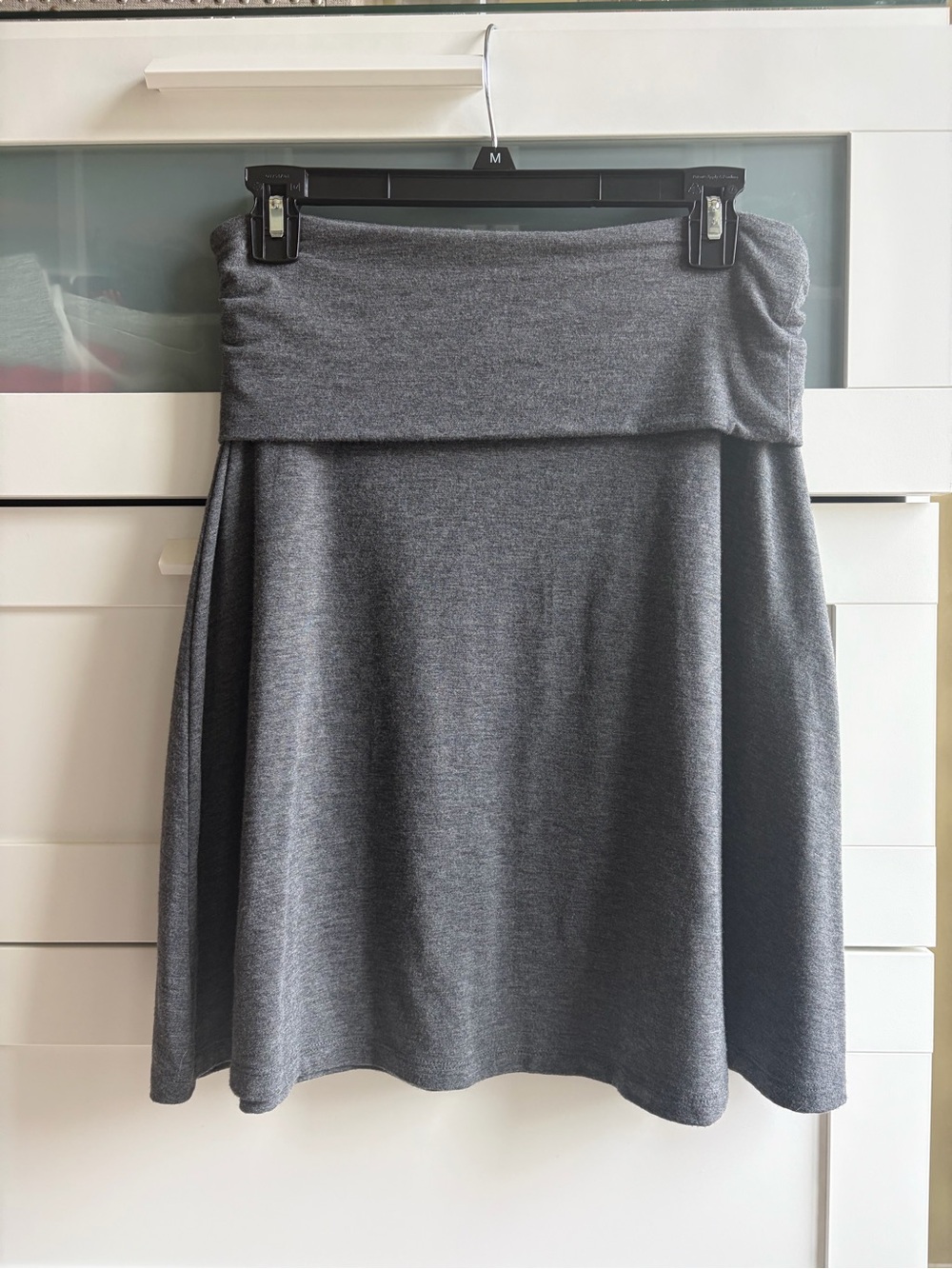 Old Navy Charcoal Gray Fold-Over Mini Skirt